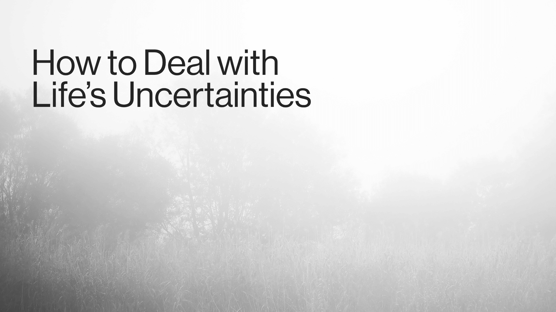 How to Deal with Life's Uncertainties Image