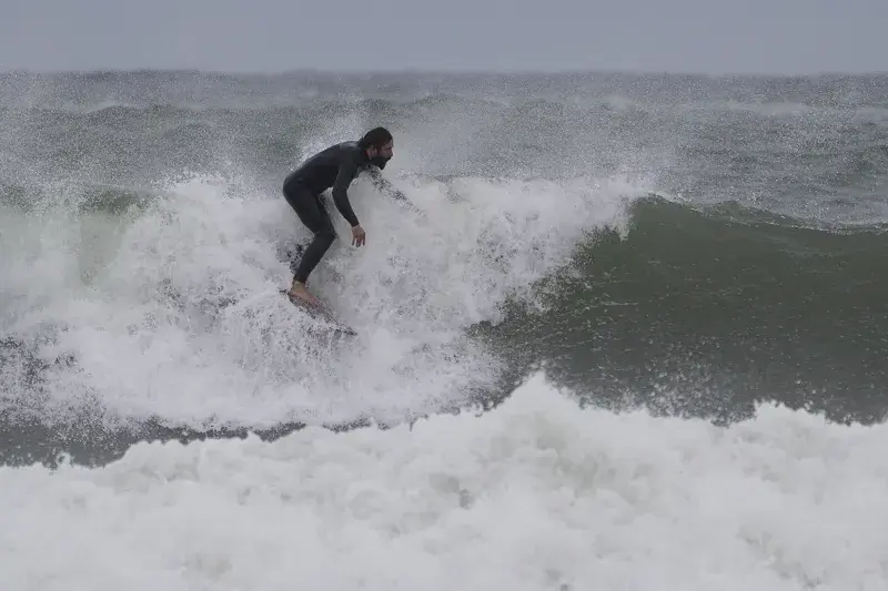 Surfing... In Massachusetts? Nor'easter! 