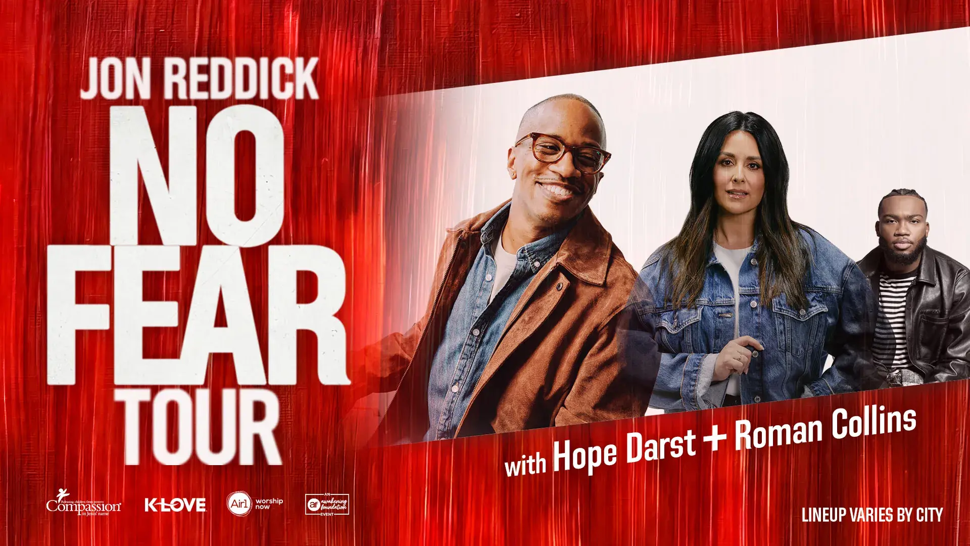 Jon Reddick No Fear Tour with Hope Darst and Roman Collins