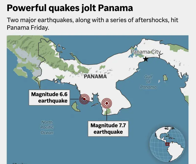 2 Major Earthquakes Rock Panama